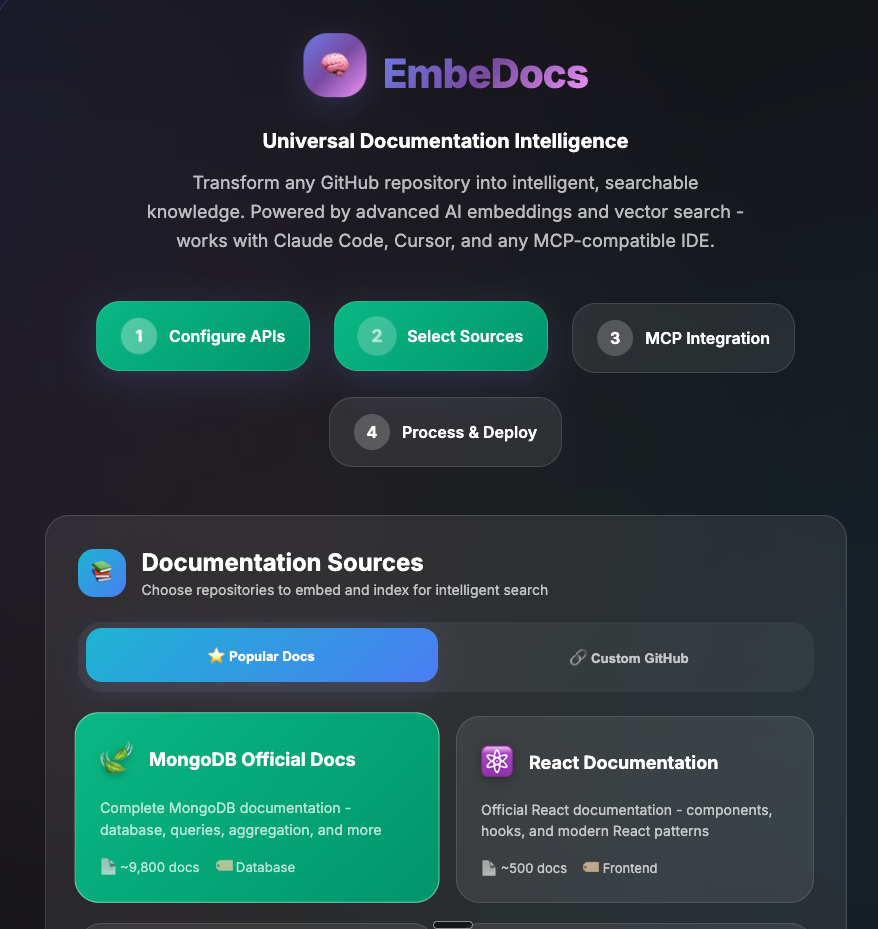 EmbeDocs Beautiful Web Interface
